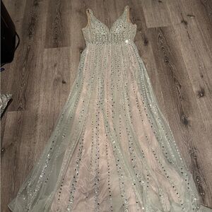 Prom dress fully beaded